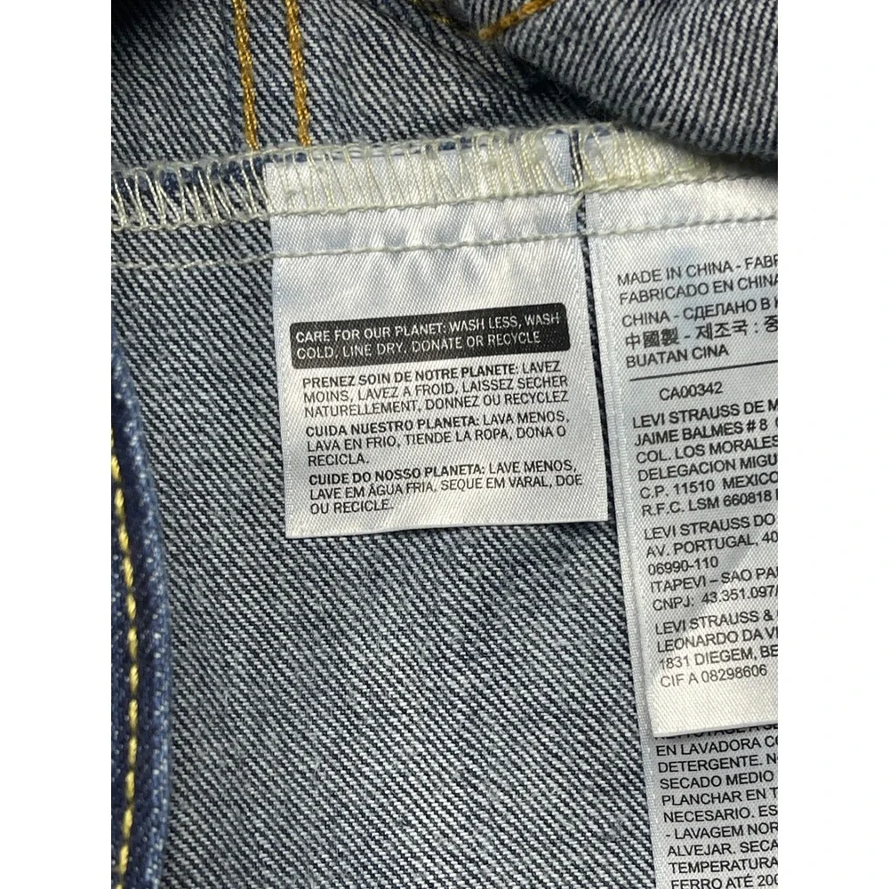 Levi's Trucker Jacket Denim Dark Blue Small Mens